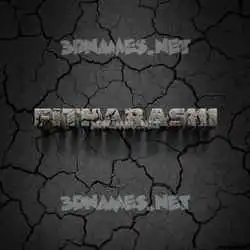 fitharashi in Cracked Stone style - 3D name wallpaper