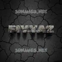 fiyyaz in Cracked Stone style - 3D name wallpaper