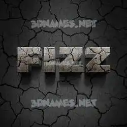 fizz in Cracked Stone style - 3D name wallpaper