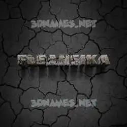 fleansika in Cracked Stone style - 3D name wallpaper