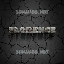 florence in Cracked Stone style - 3D name wallpaper