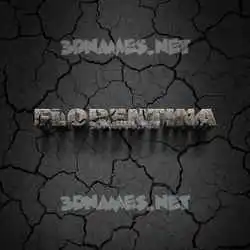 florentina in Cracked Stone style - 3D name wallpaper