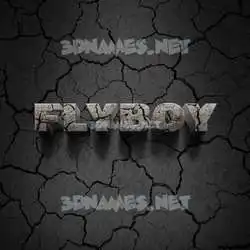 flyboy in Cracked Stone style - 3D name wallpaper