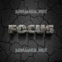 focus in Cracked Stone style - 3D name wallpaper