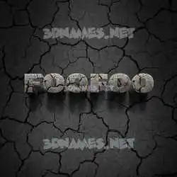 foofoo in Cracked Stone style - 3D name wallpaper