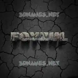 foyzul in Cracked Stone style - 3D name wallpaper