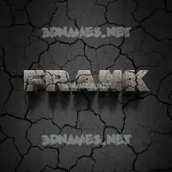 frank in Cracked Stone style - 3D name wallpaper