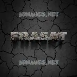 frasat in Cracked Stone style - 3D name wallpaper