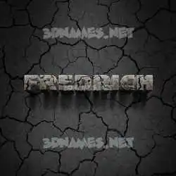 fredrich in Cracked Stone style - 3D name wallpaper