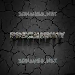 freennkyy in Cracked Stone style - 3D name wallpaper