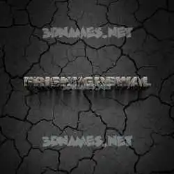 friskygrewal in Cracked Stone style - 3D name wallpaper