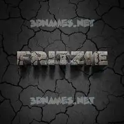 fritzie in Cracked Stone style - 3D name wallpaper