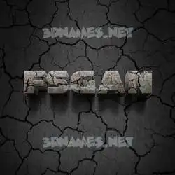 fsgan in Cracked Stone style - 3D name wallpaper