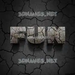 fun in Cracked Stone style - 3D name wallpaper
