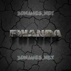 fwanda in Cracked Stone style - 3D name wallpaper