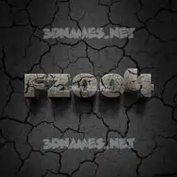 fz004 in Cracked Stone style - 3D name wallpaper