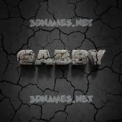 gabby in Cracked Stone style - 3D name wallpaper
