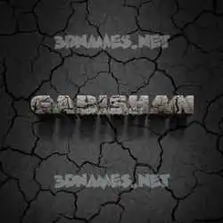 gabishan in Cracked Stone style - 3D name wallpaper