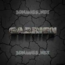 gabrien in Cracked Stone style - 3D name wallpaper