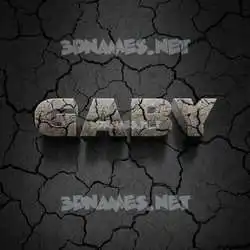 gaby in Cracked Stone style - 3D name wallpaper