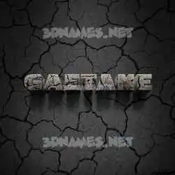gaetane in Cracked Stone style - 3D name wallpaper
