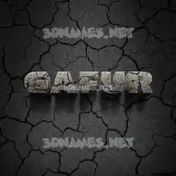 gafur in Cracked Stone style - 3D name wallpaper