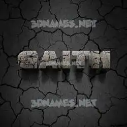 gaith in Cracked Stone style - 3D name wallpaper