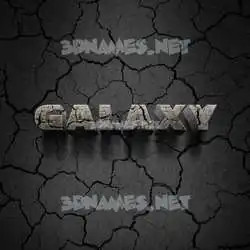 galaxy in Cracked Stone style - 3D name wallpaper