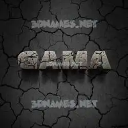 gama in Cracked Stone style - 3D name wallpaper