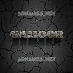 gamoor in Cracked Stone style - 3D name wallpaper