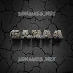 ganaa in Cracked Stone style - 3D name wallpaper