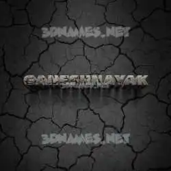 ganeshnayak in Cracked Stone style - 3D name wallpaper