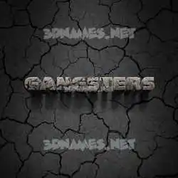 gangsters in Cracked Stone style - 3D name wallpaper