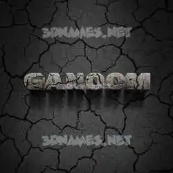 ganoom in Cracked Stone style - 3D name wallpaper