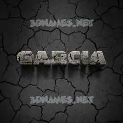 garcia in Cracked Stone style - 3D name wallpaper