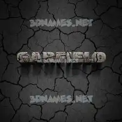garfield in Cracked Stone style - 3D name wallpaper