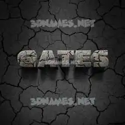 gates in Cracked Stone style - 3D name wallpaper