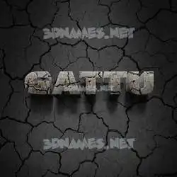 gattu in Cracked Stone style - 3D name wallpaper