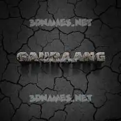 gauraang in Cracked Stone style - 3D name wallpaper