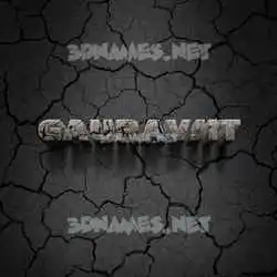 gauravjit in Cracked Stone style - 3D name wallpaper