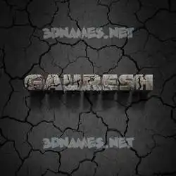 gauresh in Cracked Stone style - 3D name wallpaper