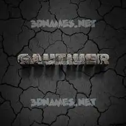 gauthier in Cracked Stone style - 3D name wallpaper