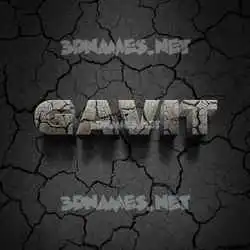 gavit in Cracked Stone style - 3D name wallpaper