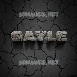 gayle in Cracked Stone style - 3D name wallpaper