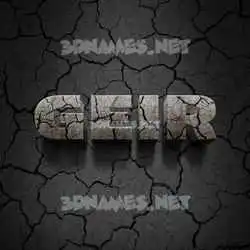 geir in Cracked Stone style - 3D name wallpaper