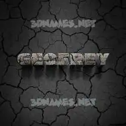 geofrey in Cracked Stone style - 3D name wallpaper