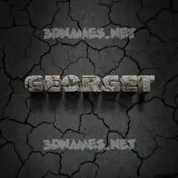 georget in Cracked Stone style - 3D name wallpaper