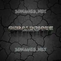geraldpique in Cracked Stone style - 3D name wallpaper