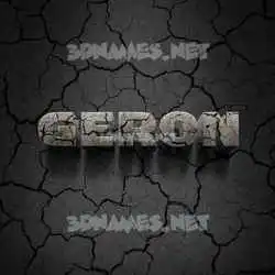 geron in Cracked Stone style - 3D name wallpaper