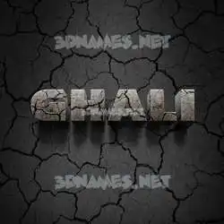 ghali in Cracked Stone style - 3D name wallpaper